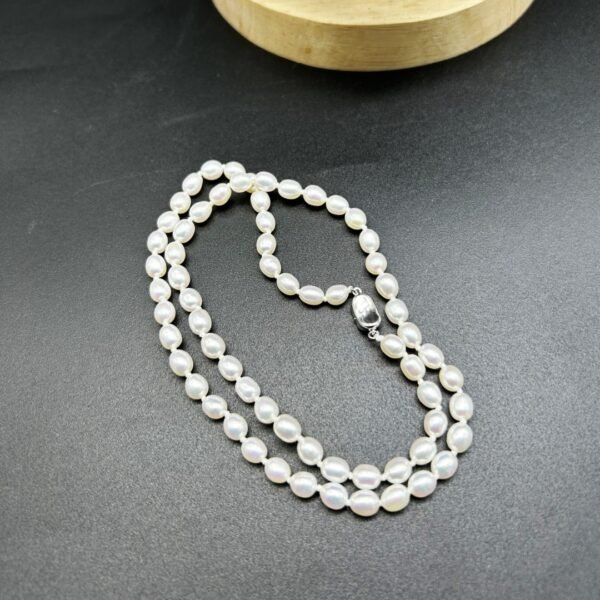 18K Gold Plated Natural Freshwater Pearl Necklace Clavicle Chain 925 Silver