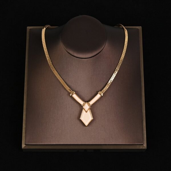 18k Gold Plated Vintage Jewelry Sets Czech Diamonds Inlaid Snake Bones Chain Necklace Earrings - Image 3