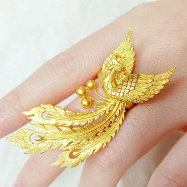 Gold Plated Phoenix Ring Adjustable Size