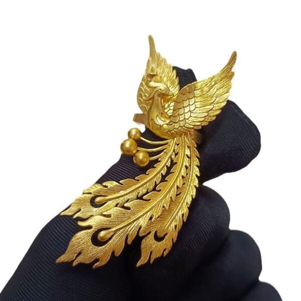 Gold Plated Phoenix Ring Adjustable Size - Image 3