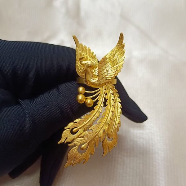 Gold Plated Phoenix Ring Adjustable Size - Image 4
