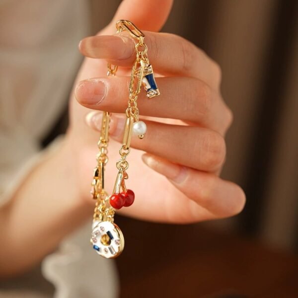 Charms Bracelet with Cherry Donuts Imitation Pearl - Image 3