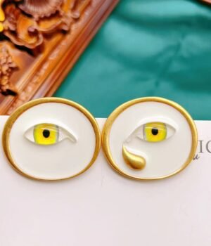 Vintage Ancient Egyptian Mysterious Eye Elegant Oil Drop Earrings