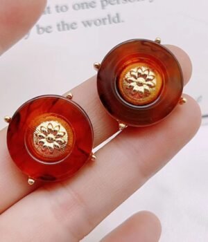 Elegant Geometric Resin Earrings