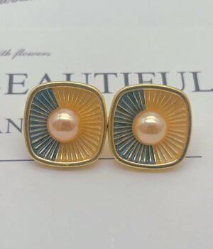 Elegant Earrings Geometric Morandi Enamel Glaze