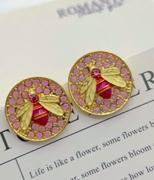 Opal Earrings Small Honey Pink Sense