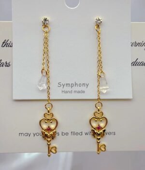 Magic Wand Love Key Earrings