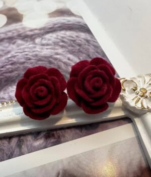 Same Style Flocked Rose Earrings