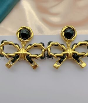 Vintage Leather Braided Bow