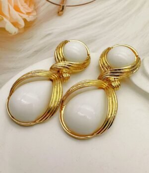 Ribbon Water Drop Shape Vintage Earrings