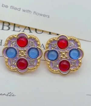 Vintage Elegant Enamel Glaze Earrings