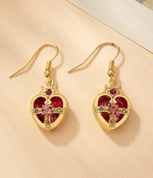 Red Mini Heart Ear Hooks