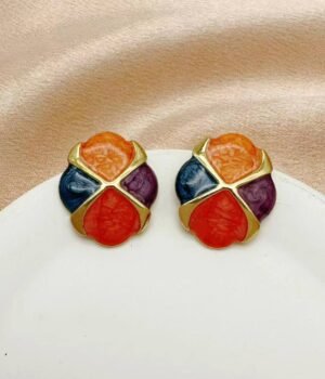 Geometric Enamel Glaze Earring Shape