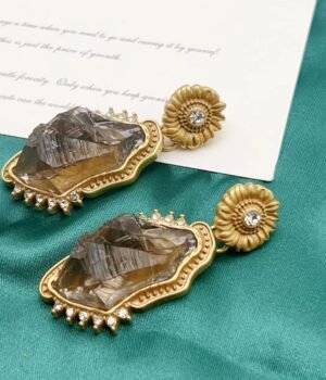 Sunflower Three-Dimensional Resin Earrings