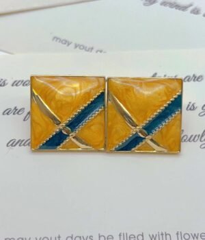 Vintage Luxury Drip Glaze Quicksand Gold Color Matching Earrings