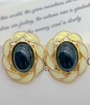 Vintage E Earrings Resin Oil Drop Geometric Twist Earrings