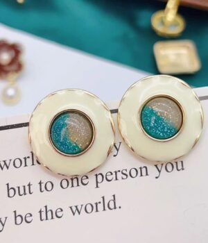 Enamel Starry Sky Elegant Vintage Earrings