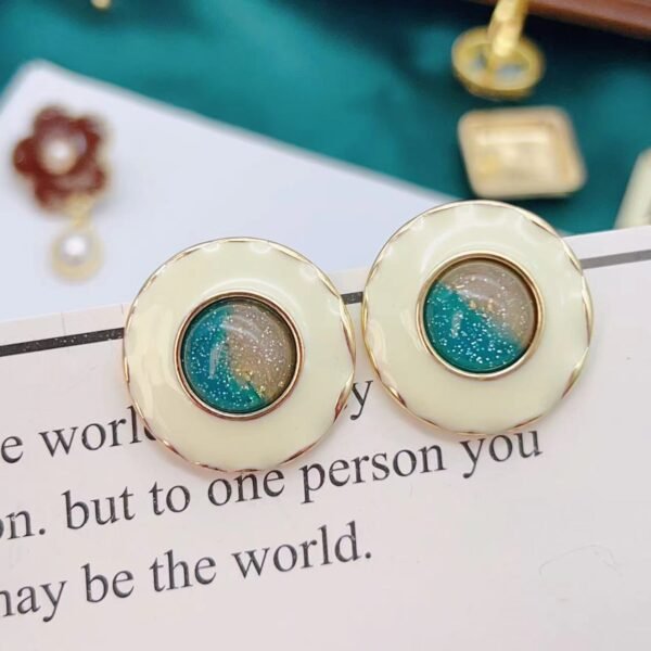 Enamel Starry Sky Elegant Vintage Earrings