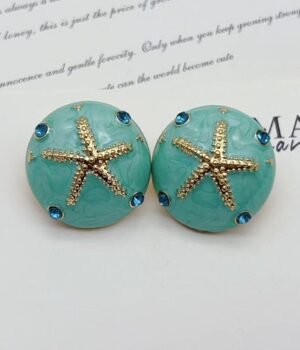 Beach Vacation Ocean Element Enamel Starfish Earrings