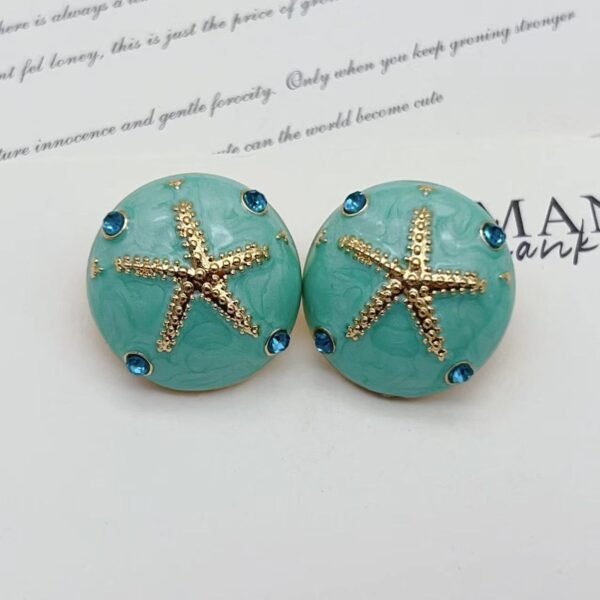 Beach Vacation Ocean Element Enamel Starfish Earrings