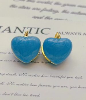 Milk Salt White Heart-Shaped Earrings