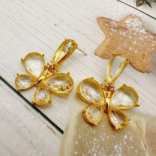 Transparent Butterfly Imitation Crystal Earrings