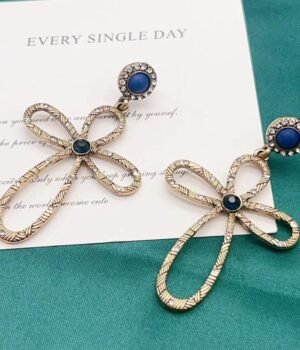 Vintage Geometric Cross Flower Earrings