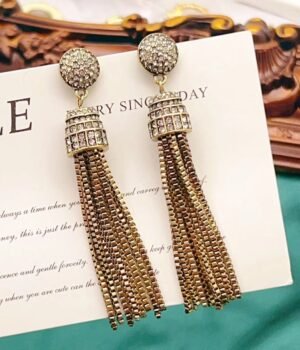 Vintage Diamond Tassel Elegance