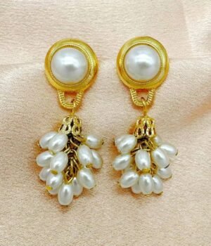 Fairy-Like Imitation Pearl Tassel Pendant Earrings