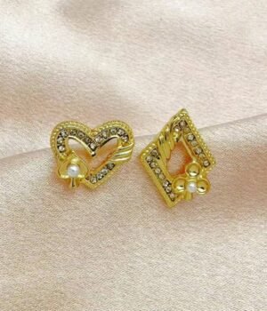 Playing Card Symbol Diamond Asymmetrical Earrings