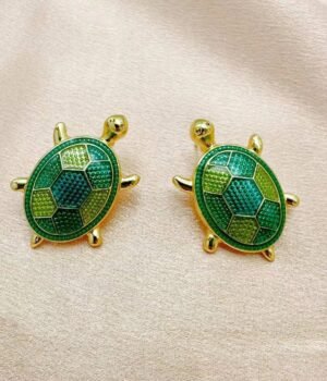 Little Turtle Enamel Earrings