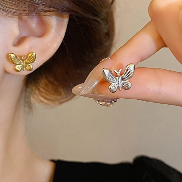 Stainless Steel Tarnish Free Waterproof Mini Butterfly Insect Style Necklace / Bracelet / Earrings / Jewelry Sets - Image 3