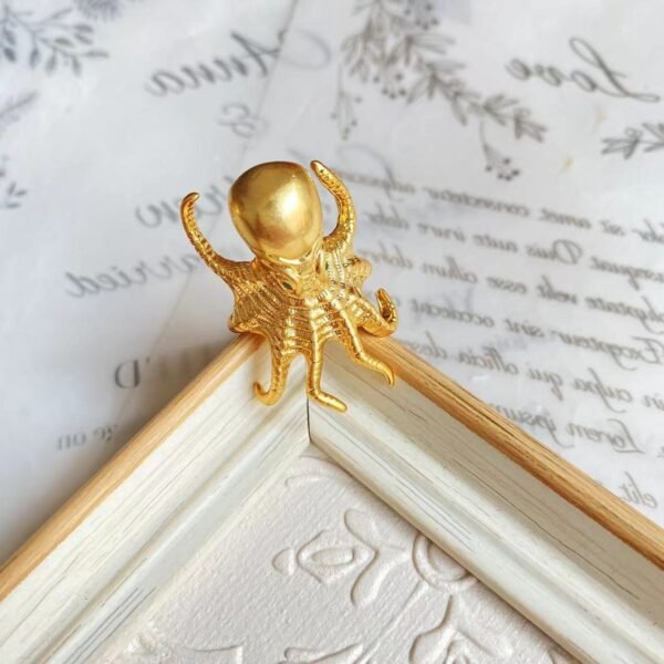 18k Gold Plated Vintage Design Octups Ring Maximelism Style Animal Ring