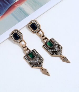 Vintage Style Antique Copper Color Dangle Earrings